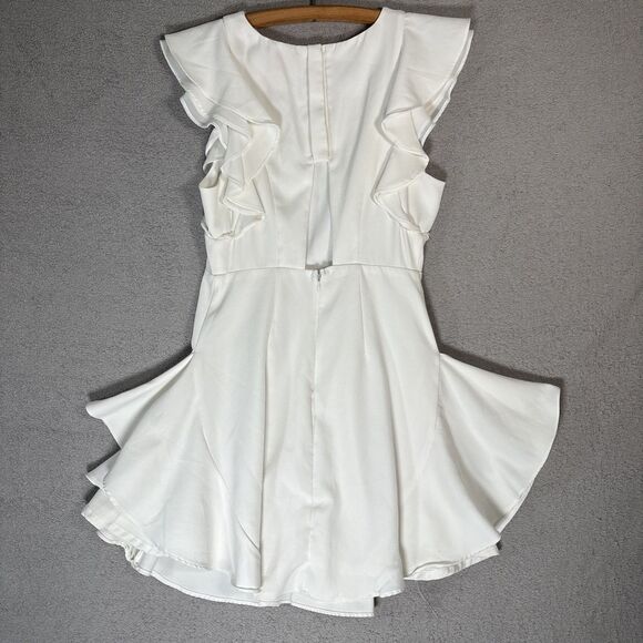 Chelsea And Violet Women’s Dress Size S Ruffle Mini Wedding Bride Rehearsal - Picture 11 of 15